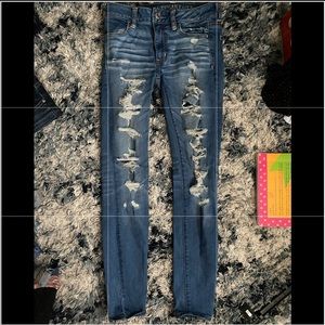 American eagle ripped jean jegging 2 distressed